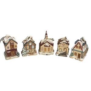 5 Vintage Illuminated Bradford M J Hummel Christmas Holiday Ornaments 1999-2000